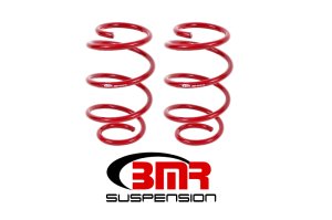 Ford Mustang Lowering Springs - Front - BMR Suspension - Performance Version - Red - `15-`23
